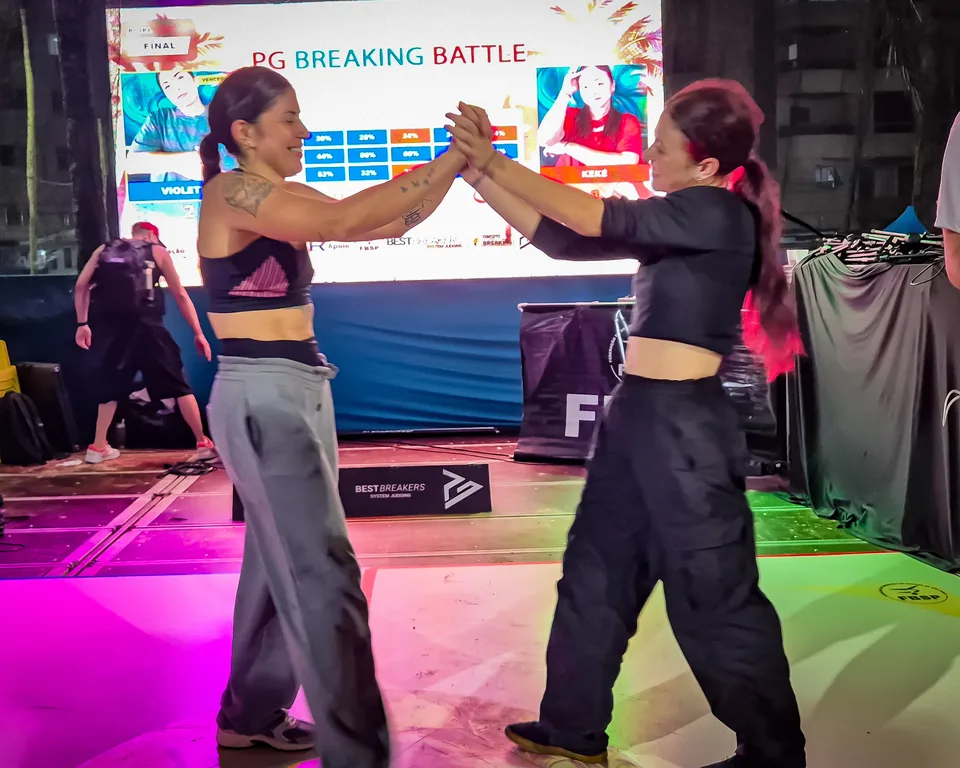 Atleta da FBSP em apresentação de Breaking